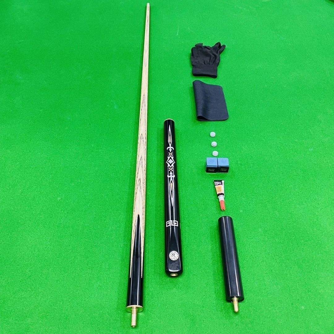 威龙战神1台球杆分体小中头白蜡木加重手工中式斯诺克网红桌球杆