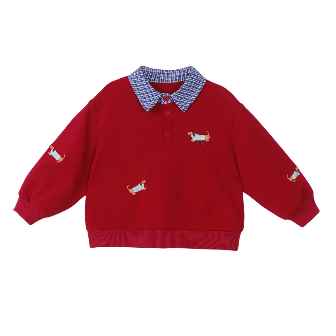 小o爸男婴童 假两件卫衣一件BY518019