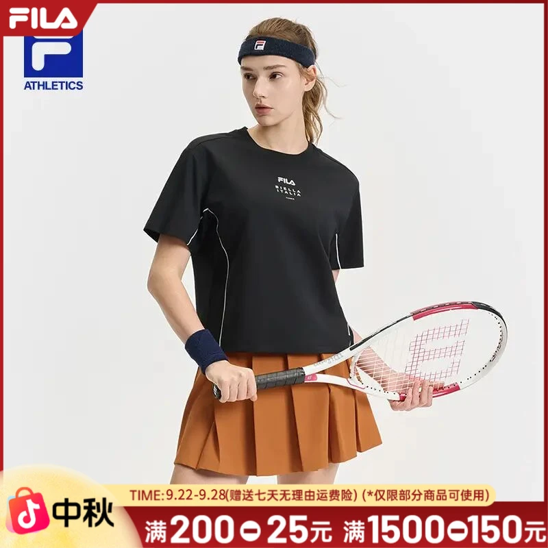 FILA斐乐2025女士春夏新款休闲运动短袖A11W523107F