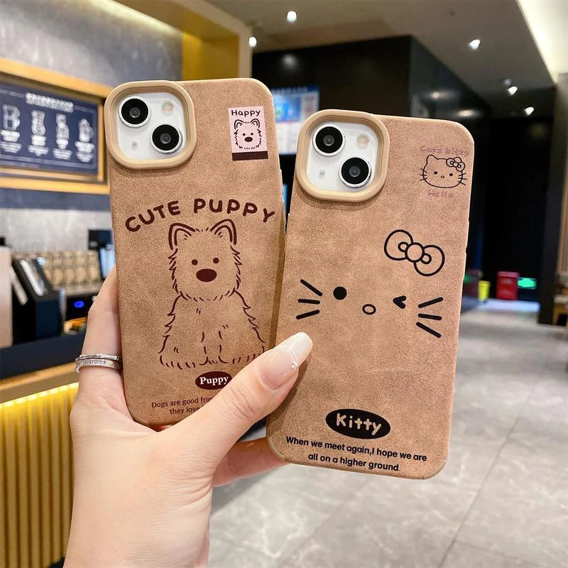 拉布布大孔贴皮适用苹果16pro手机壳卡通iphone15可爱14TPU混图xs