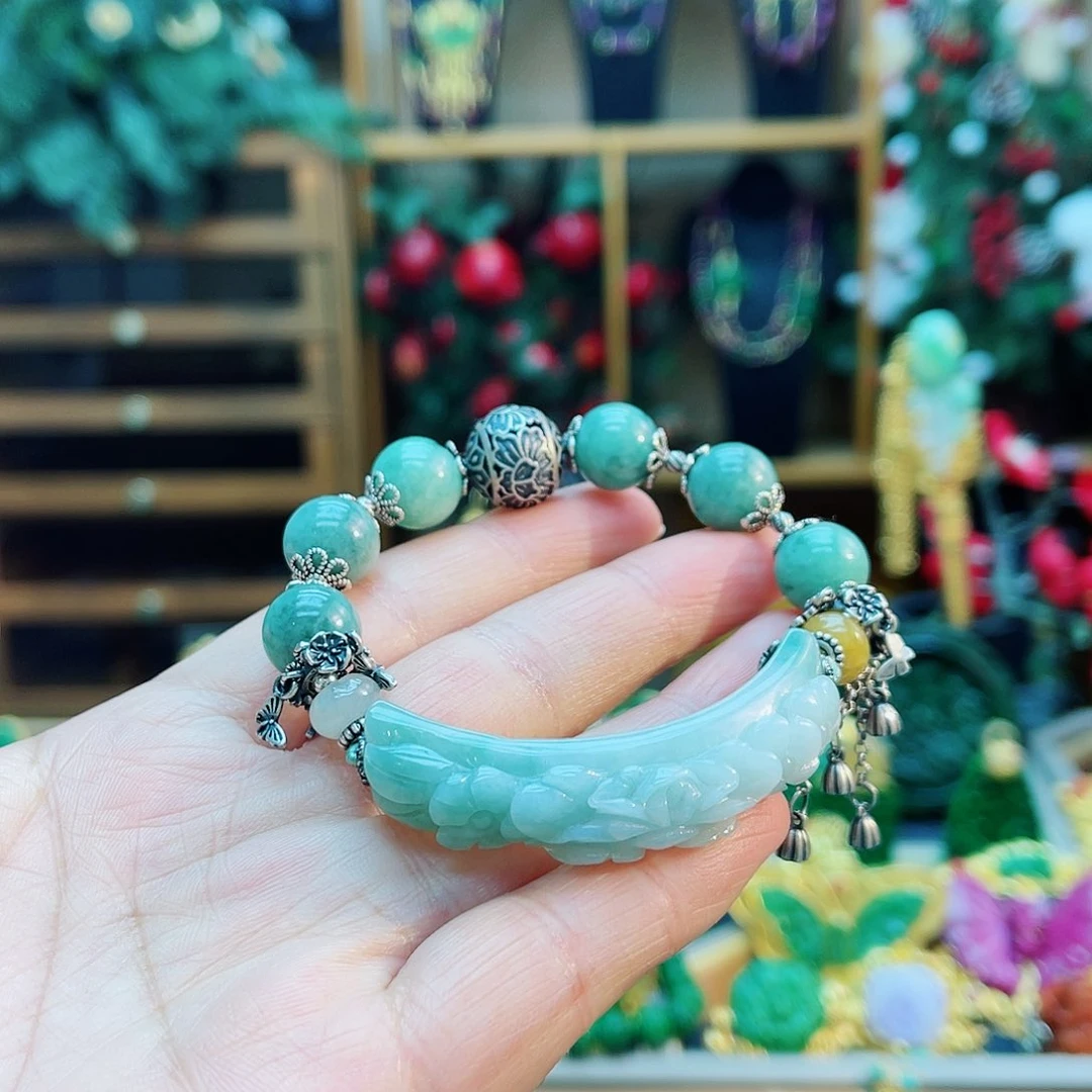 银S925镶嵌手串翡翠48小时鉴赏期