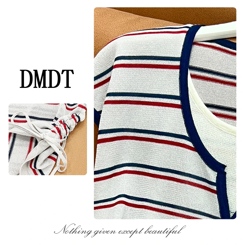 【DMDT潮牌】新品 “无序之美”圆领透气显瘦短袖针织衫55038