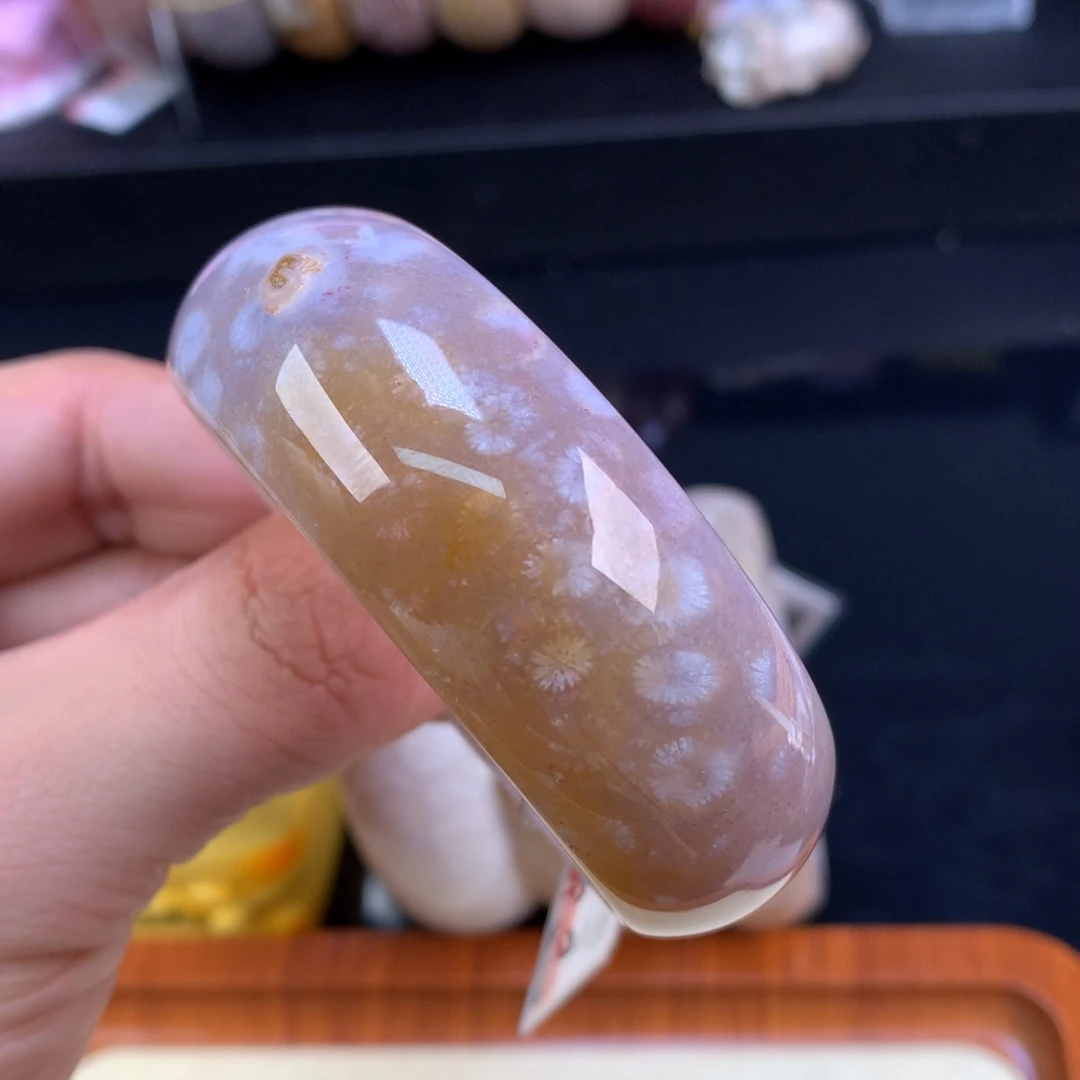 硅化珊瑚（珊瑚玉）未镶嵌颈饰132号棉花糖50.8圈