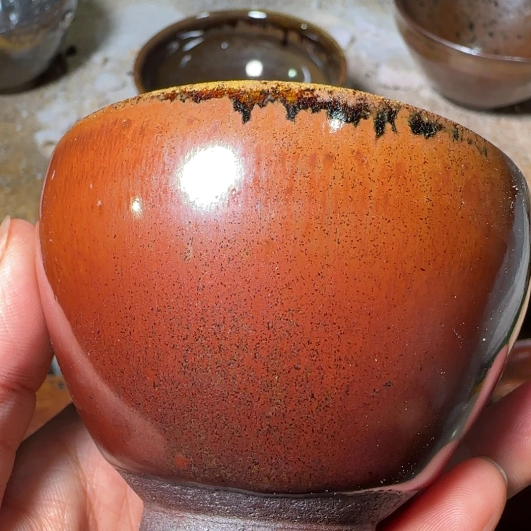 柴烧建盏茶盏茶杯169