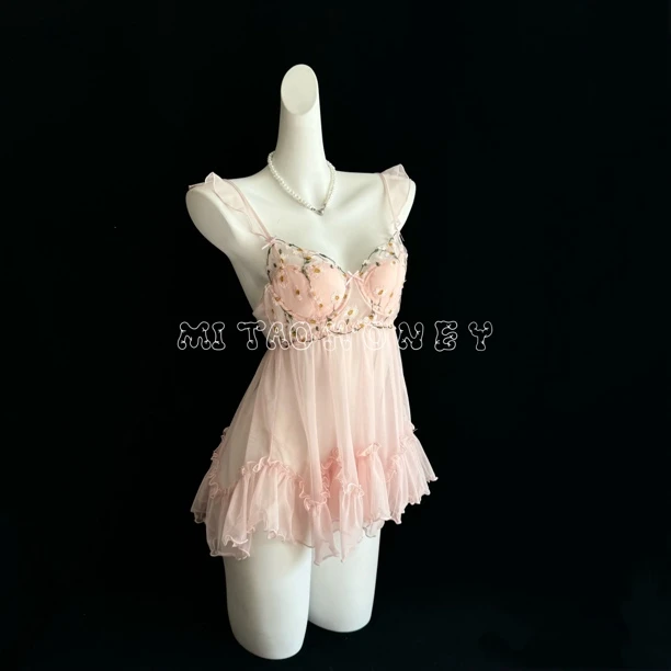 蜜桃Honey［纯欲云梦］法式性感睡裙睡衣