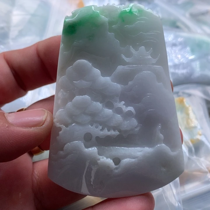 翡翠未镶嵌颈饰保真天然a货翡翠