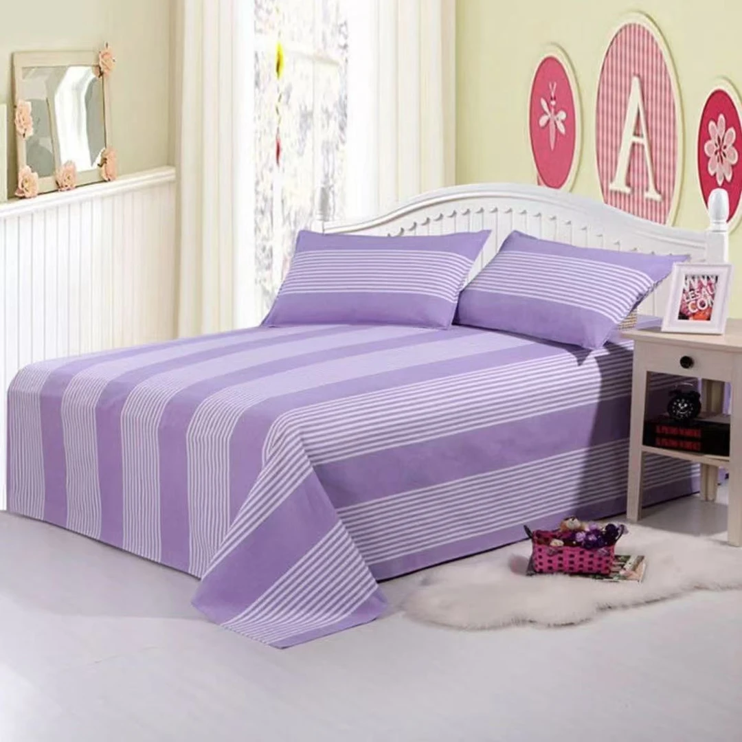 【MS】老粗布床单--白紫细条（200*230）