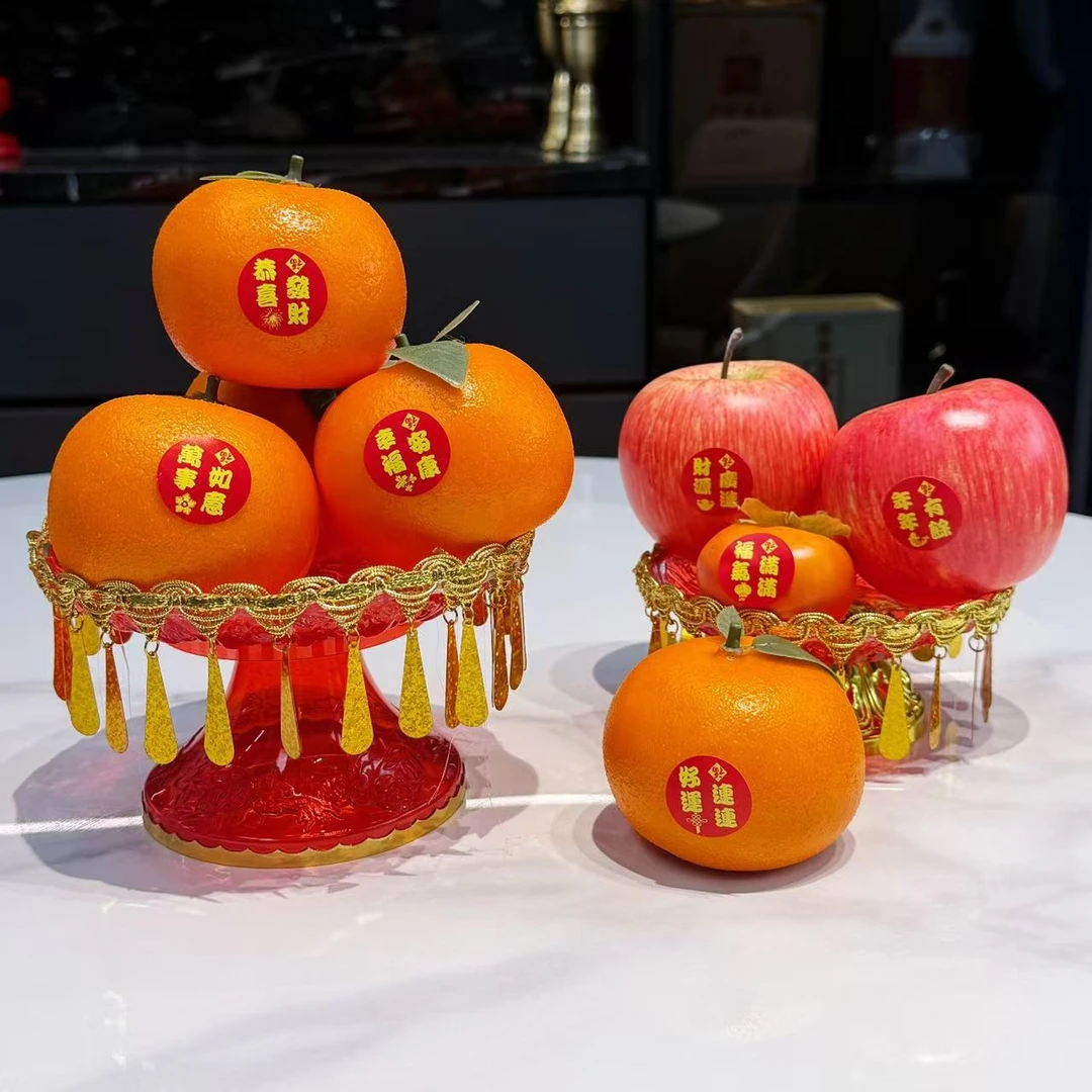 新款潮汕喜庆贴纸水果贴混合字装【发1卷 到手500张】