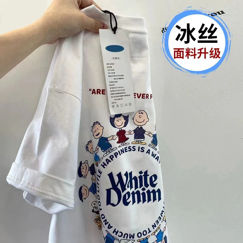 短袖t恤女日系古着短袖T恤男女夏季港味上衣服潮流百搭白 色T恤潮