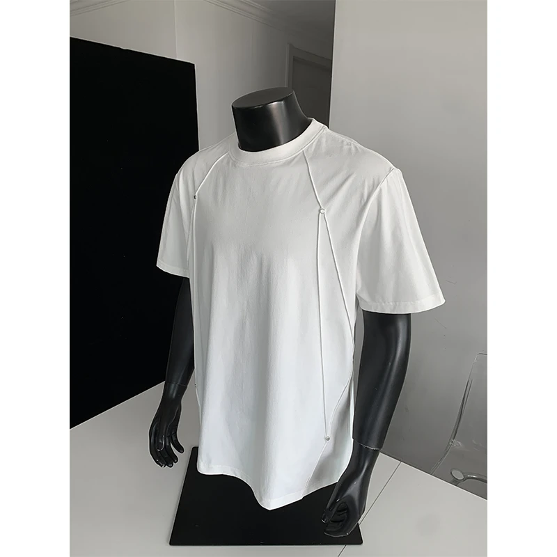 冰丝速干T恤男夏季薄款美式解构宽松短袖UPF50+防晒休闲运动体恤