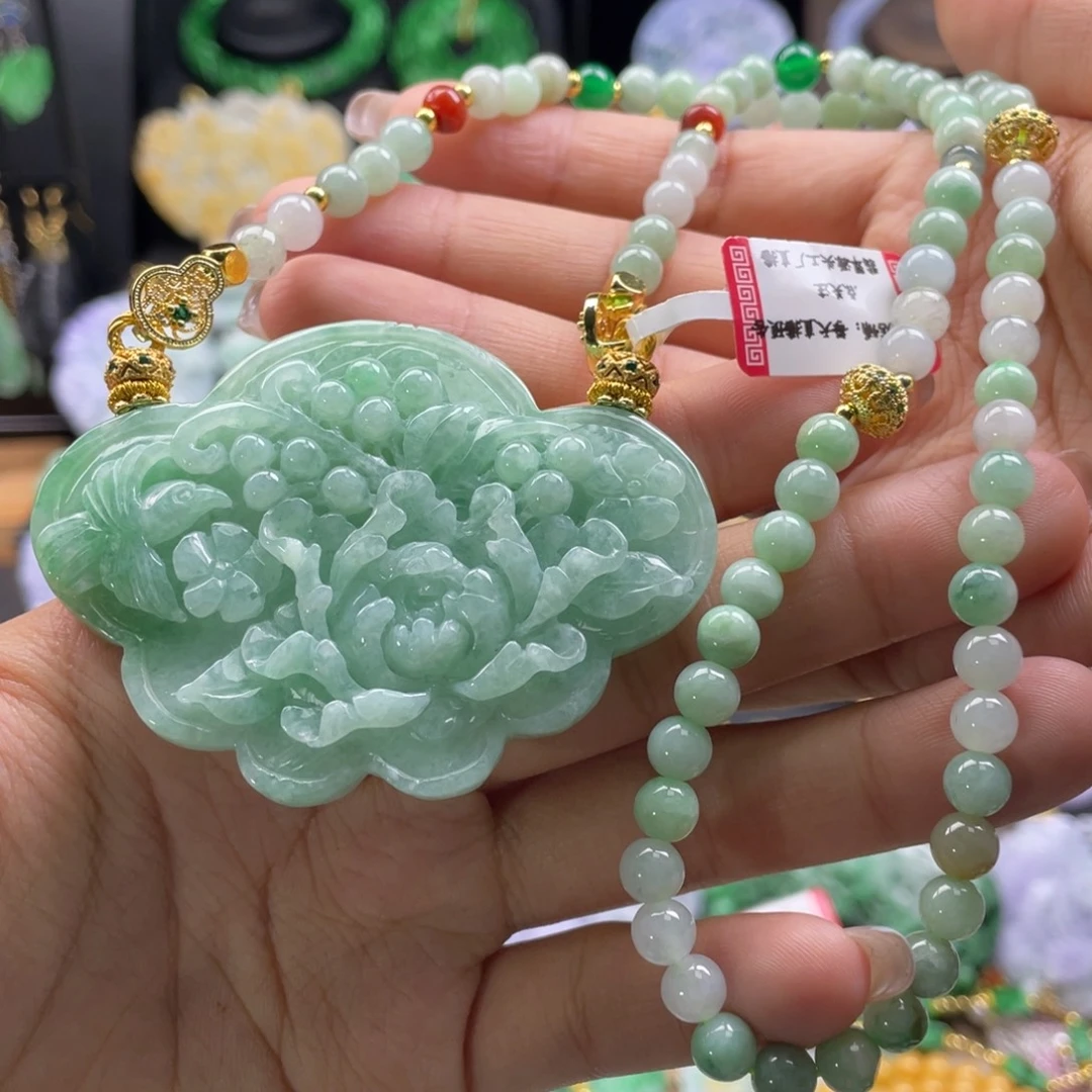 颈饰未镶嵌翡翠代编织