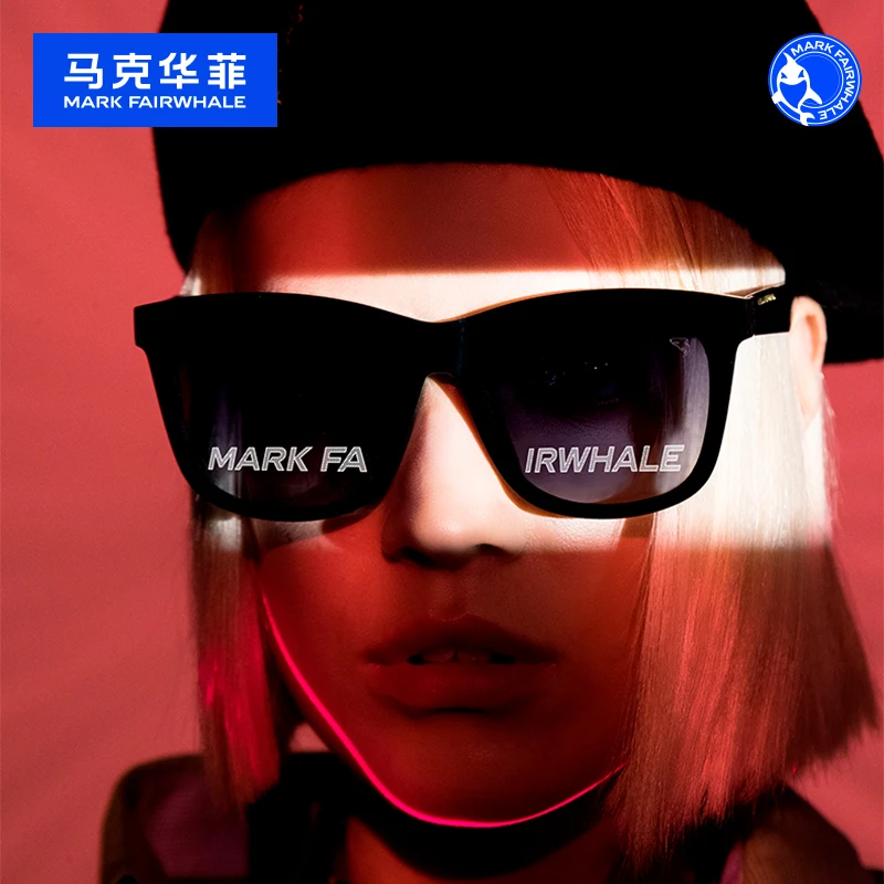 MARK马克华菲镜面印花偏光墨镜女大框太阳眼镜男个性防紫外线2909