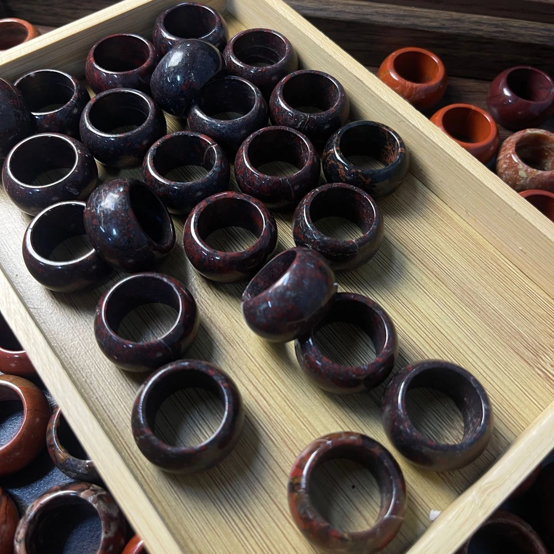 非金属莫桑石戒指 WX504 新款时尚百搭戒指（紫红）