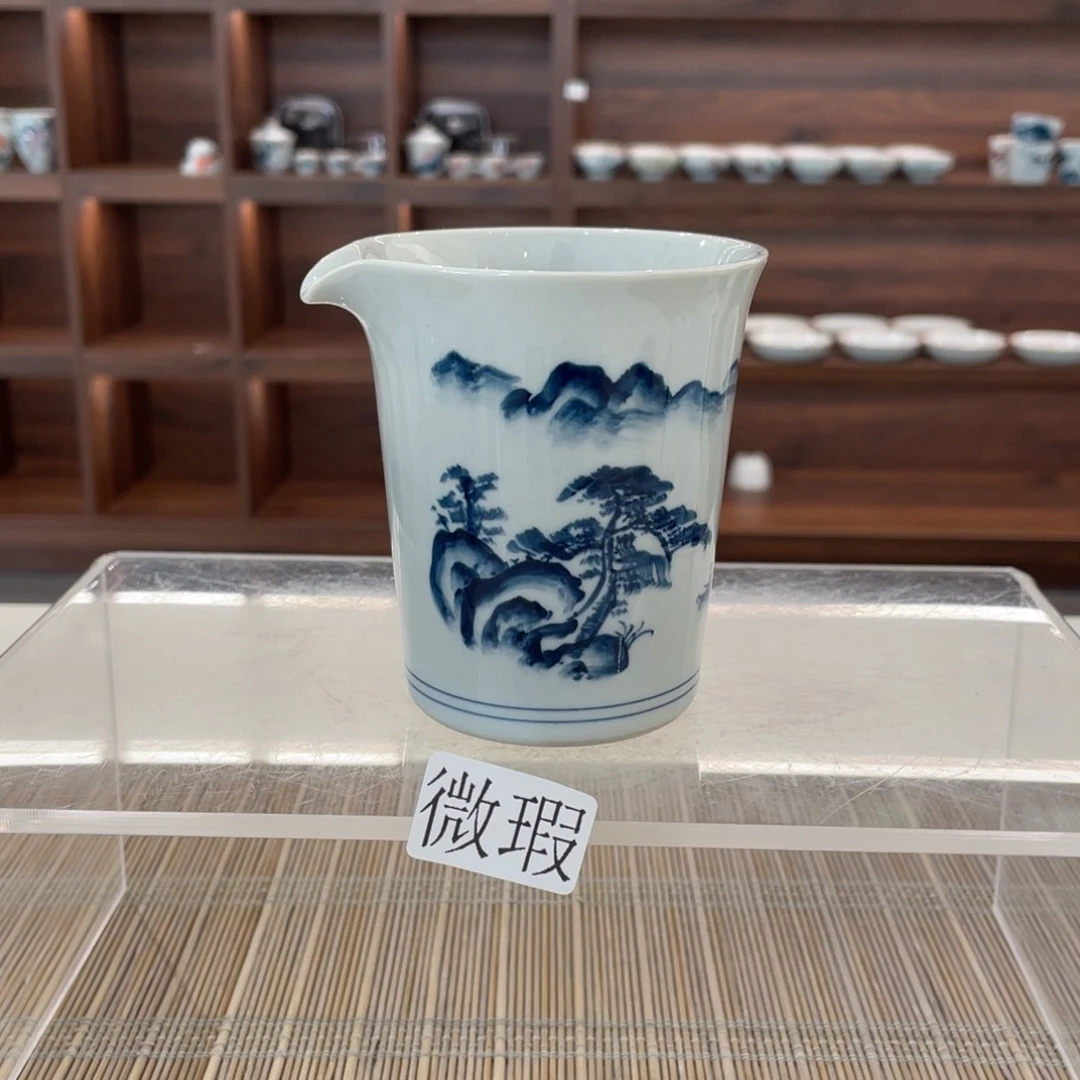 釉下手绘茶具微瑕