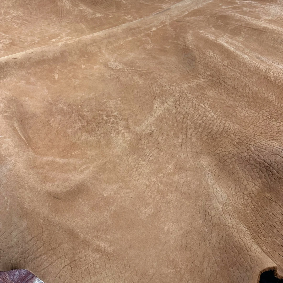 大粗纹头层牛皮 厚度6-7mm 手工diy