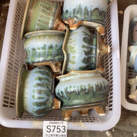 紫砂花盆753微瑕亲口径8厘米左右