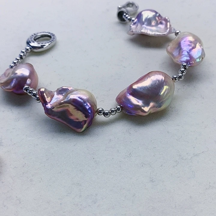 银S925镶嵌耳饰淡水珍珠