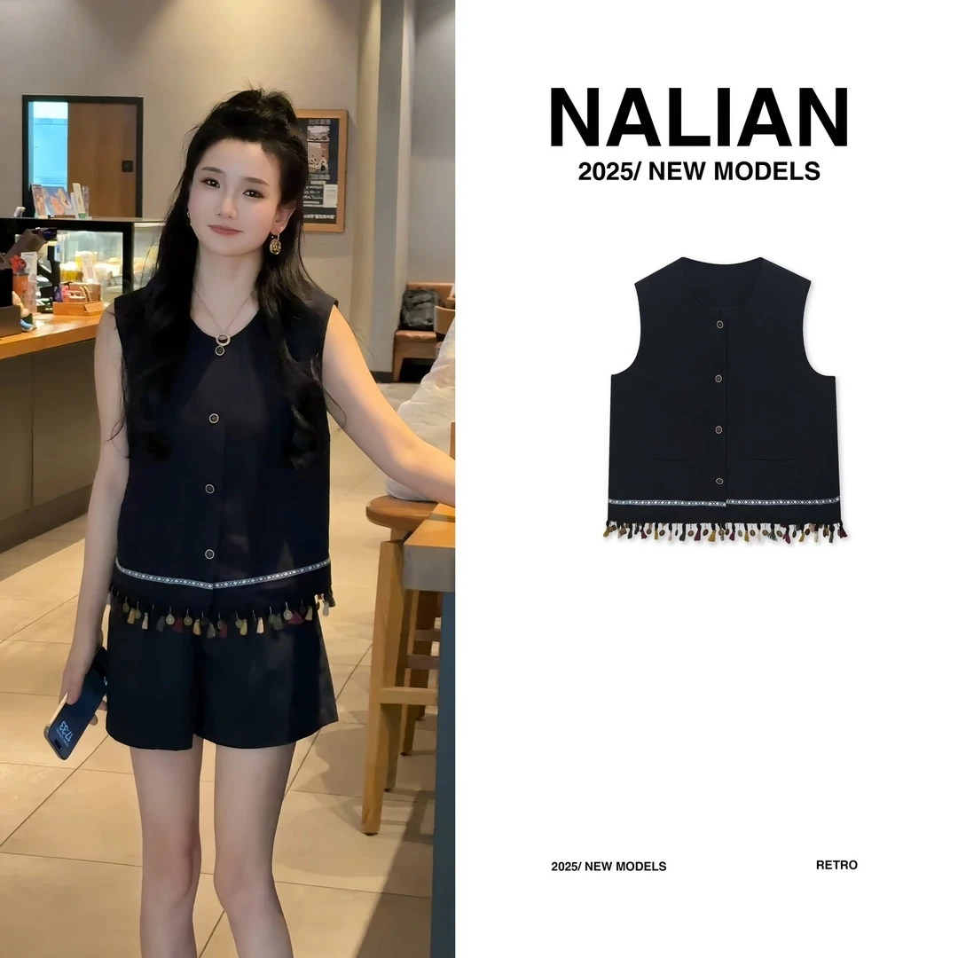 拿恋JGCGR5115#流苏高级感无袖上衣5115