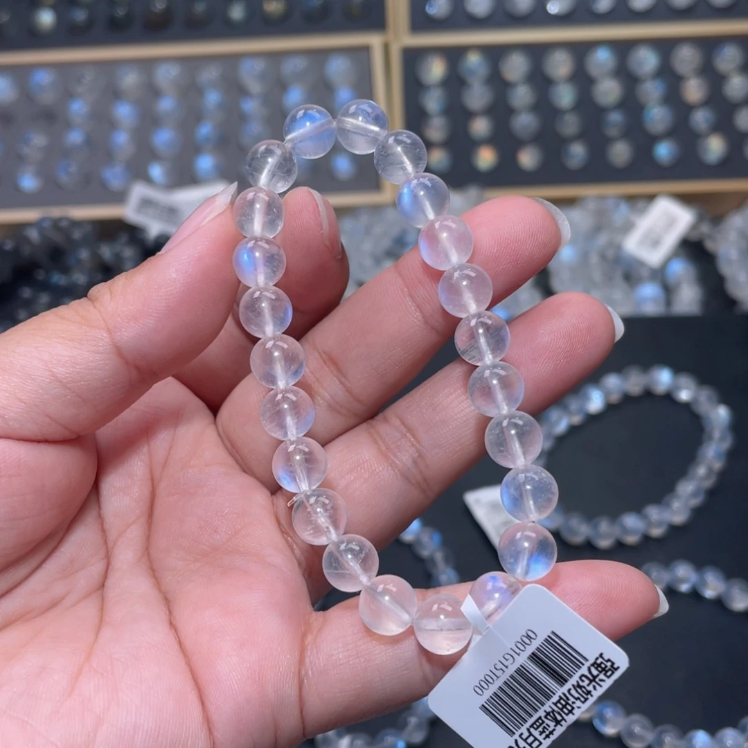 手链未镶嵌长石?****w蓝月光手链8mm