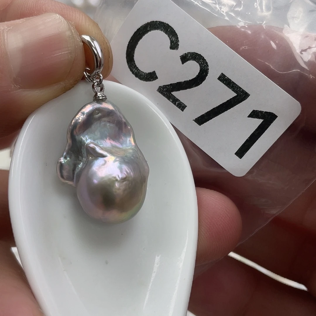 淡水珍珠颈饰银S925镶嵌