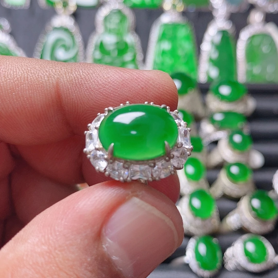 翡翠银S925镶嵌颈饰