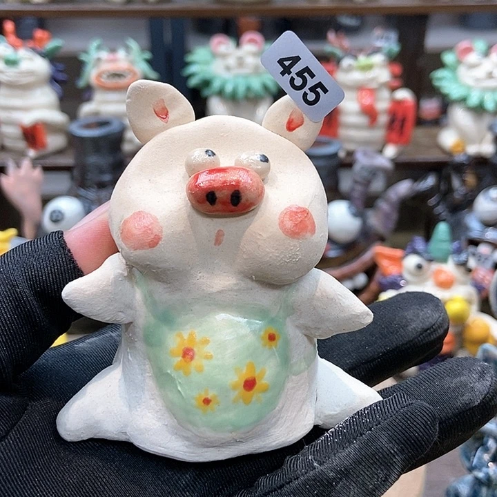 摆件不****?直播间手工陶瓷摆件455