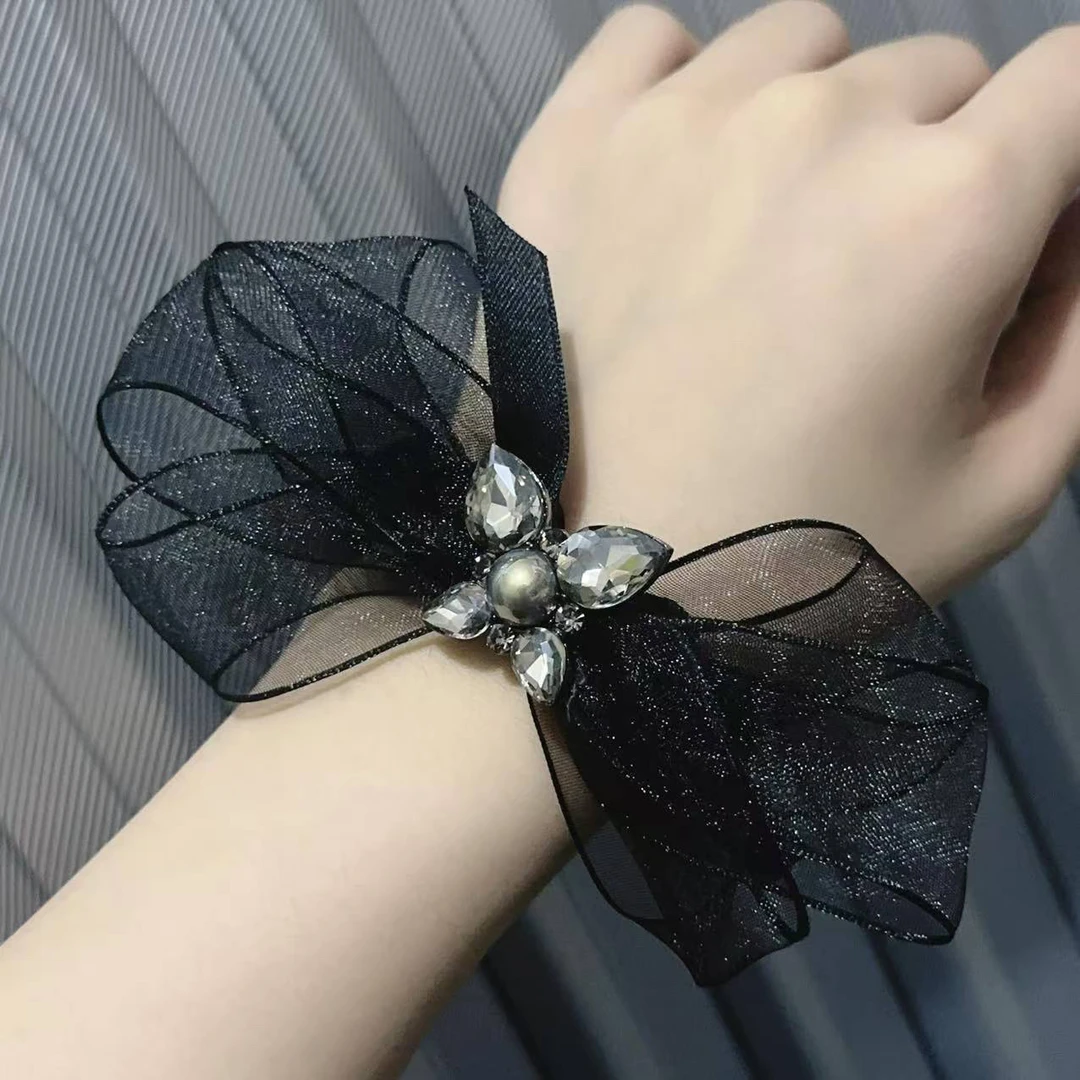 N045韩系欧根纱蝴蝶发绳