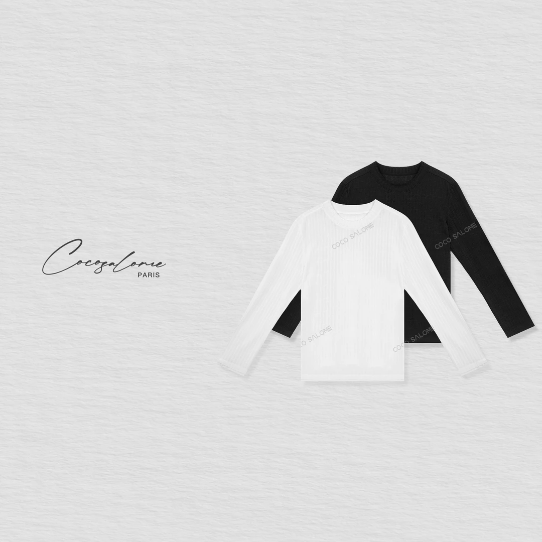 韩彬彬"调香毕加索"春夏长袖罩衫韩系圆领显瘦内搭打底衫1578-2