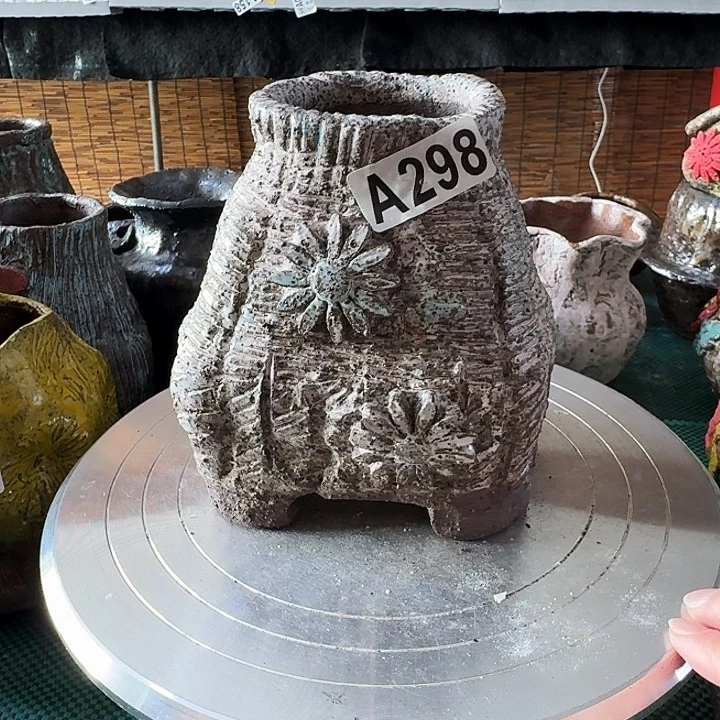 内口6高14粗陶手工