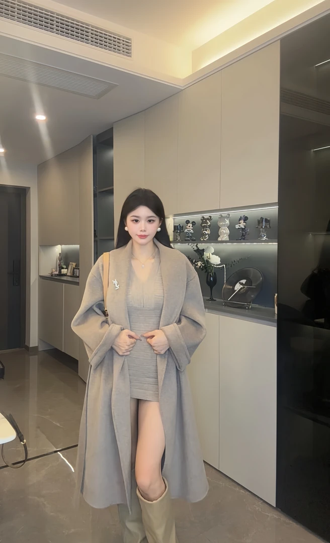 2025秋季新纯欲风v领针织背心连衣裙女紧身性感显瘦包臀短裙
