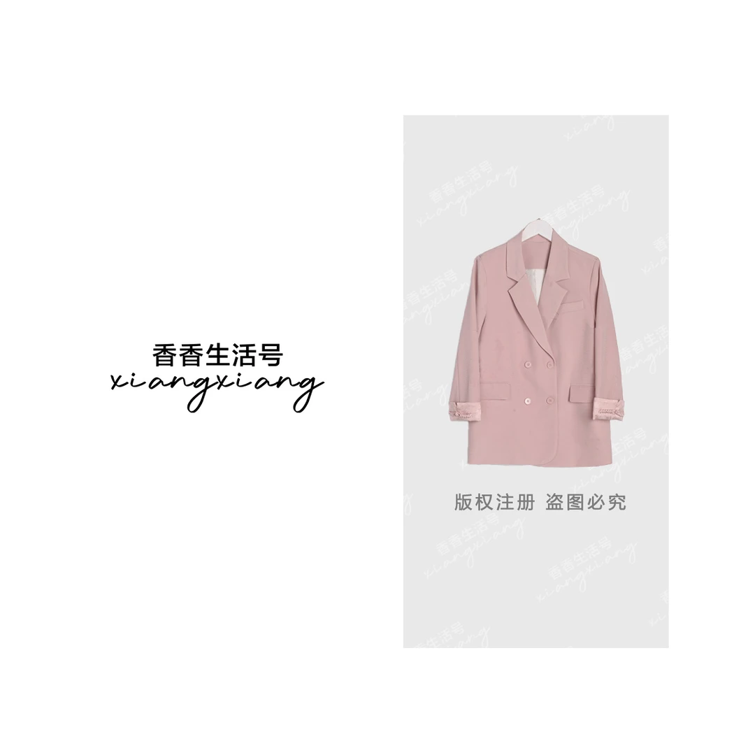 春季女装气质宽松国风袖口盘口西装外套121