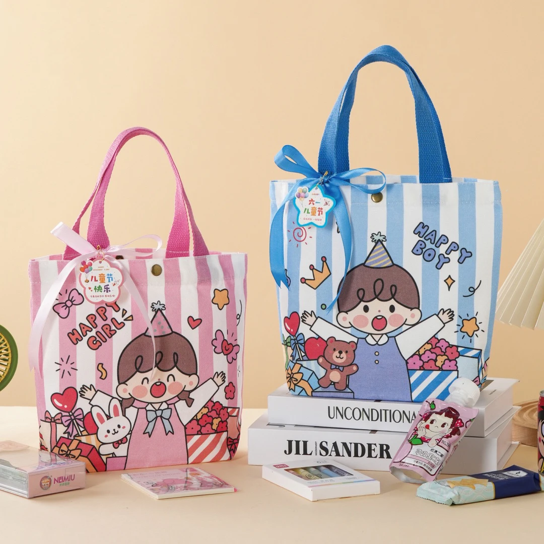 伴手礼百天布袋礼盒孩子生日回礼十周岁伴手礼袋幼儿园大班