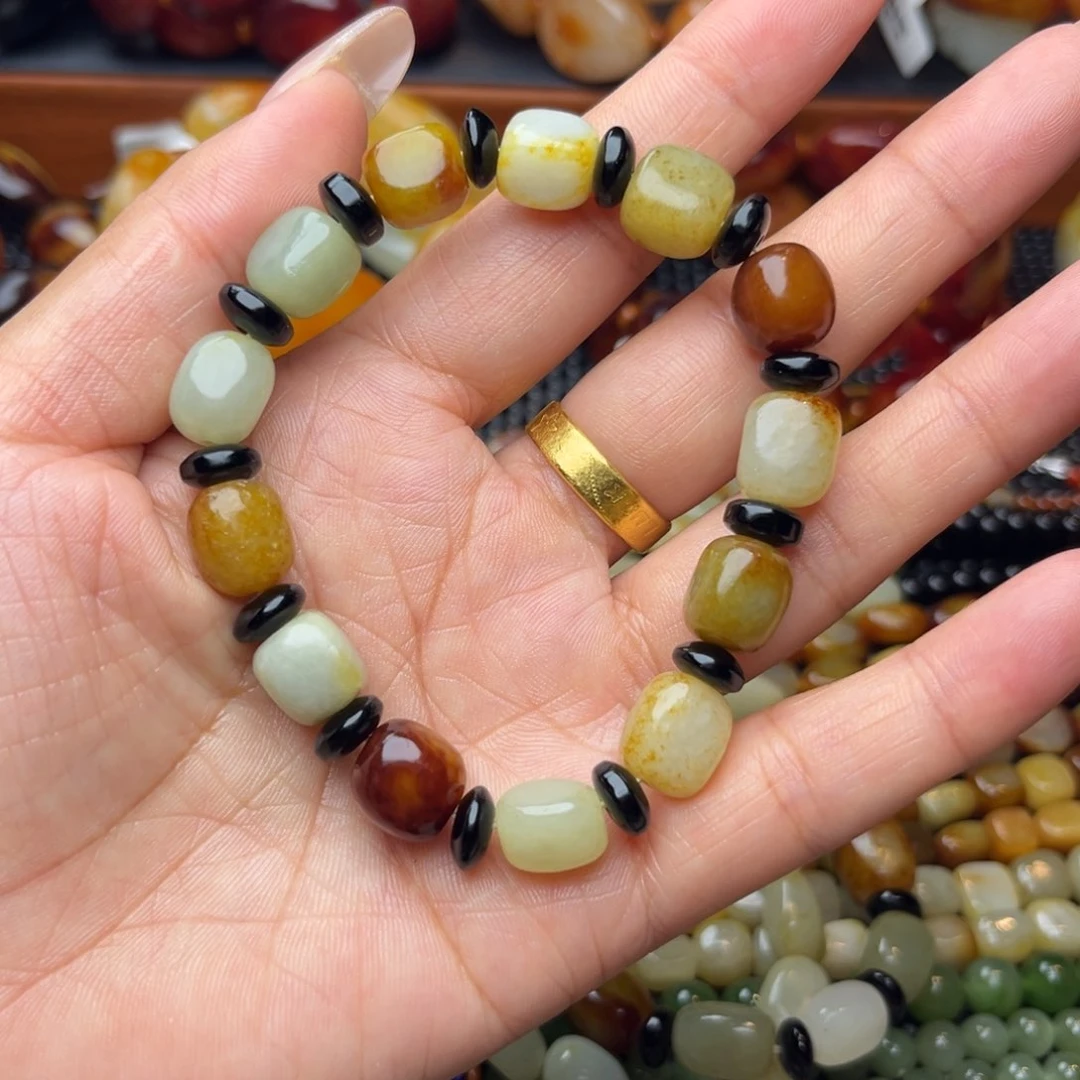 手链未镶嵌和田玉（糖玉）