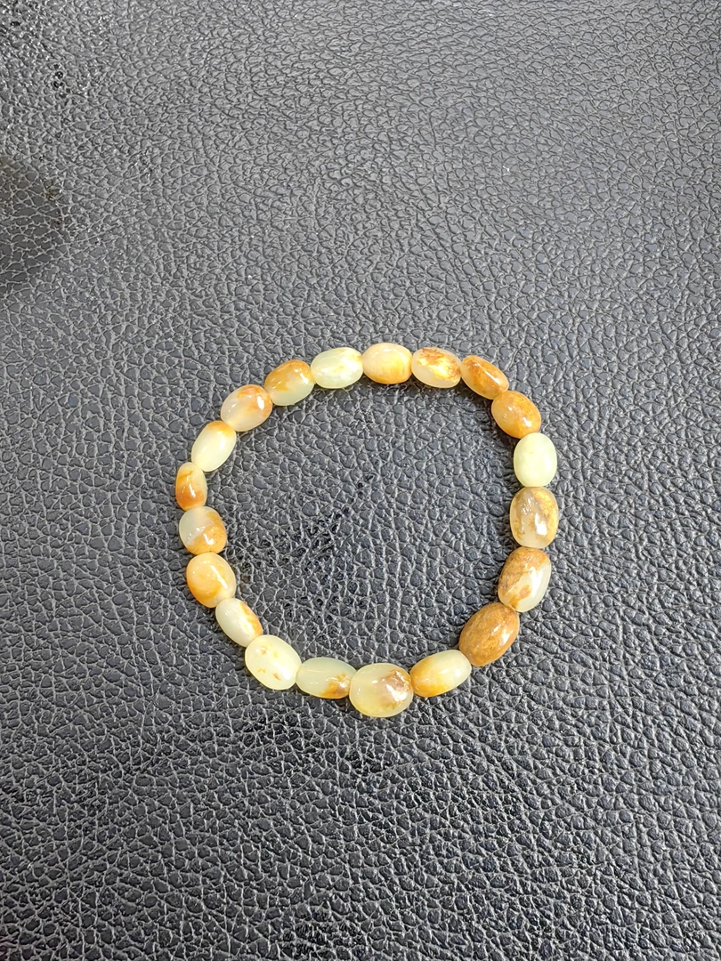 黄白河磨玉精品手串