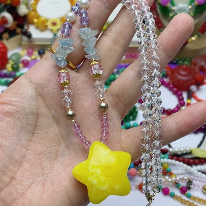 树脂制品短****?55号五角星项链