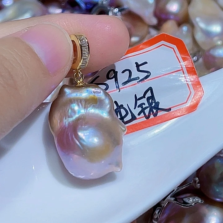 淡水珍珠银S925镶嵌颈饰