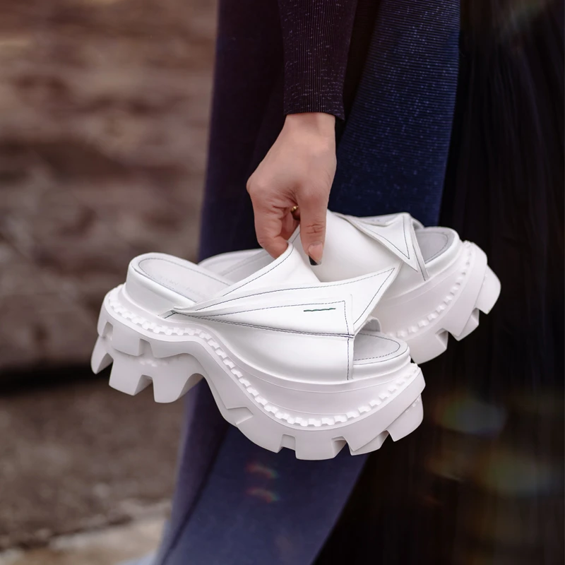 『栖云』原创设计品牌夏季高水台女凉拖简约百搭新品凉鞋休闲X35139