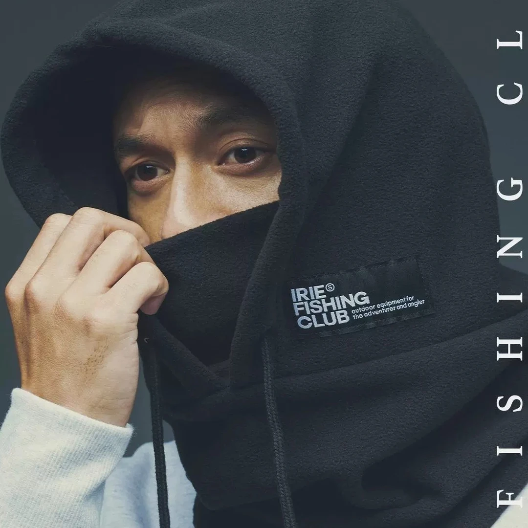 日本IFC FLEECE HOOD垂钓路亚保暖围脖面罩套头帽子IFAW24-048