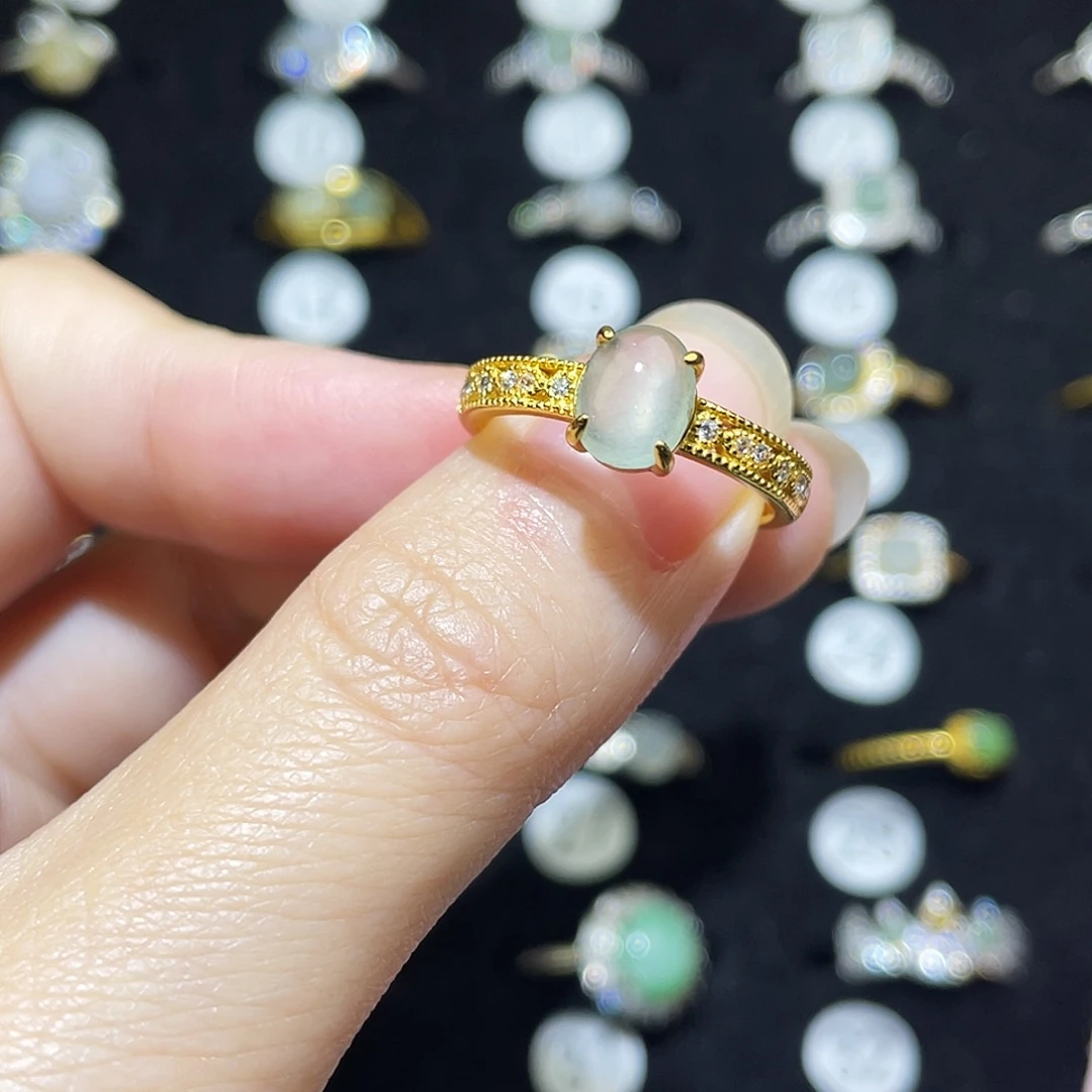 翡翠未镶嵌戒指戒指