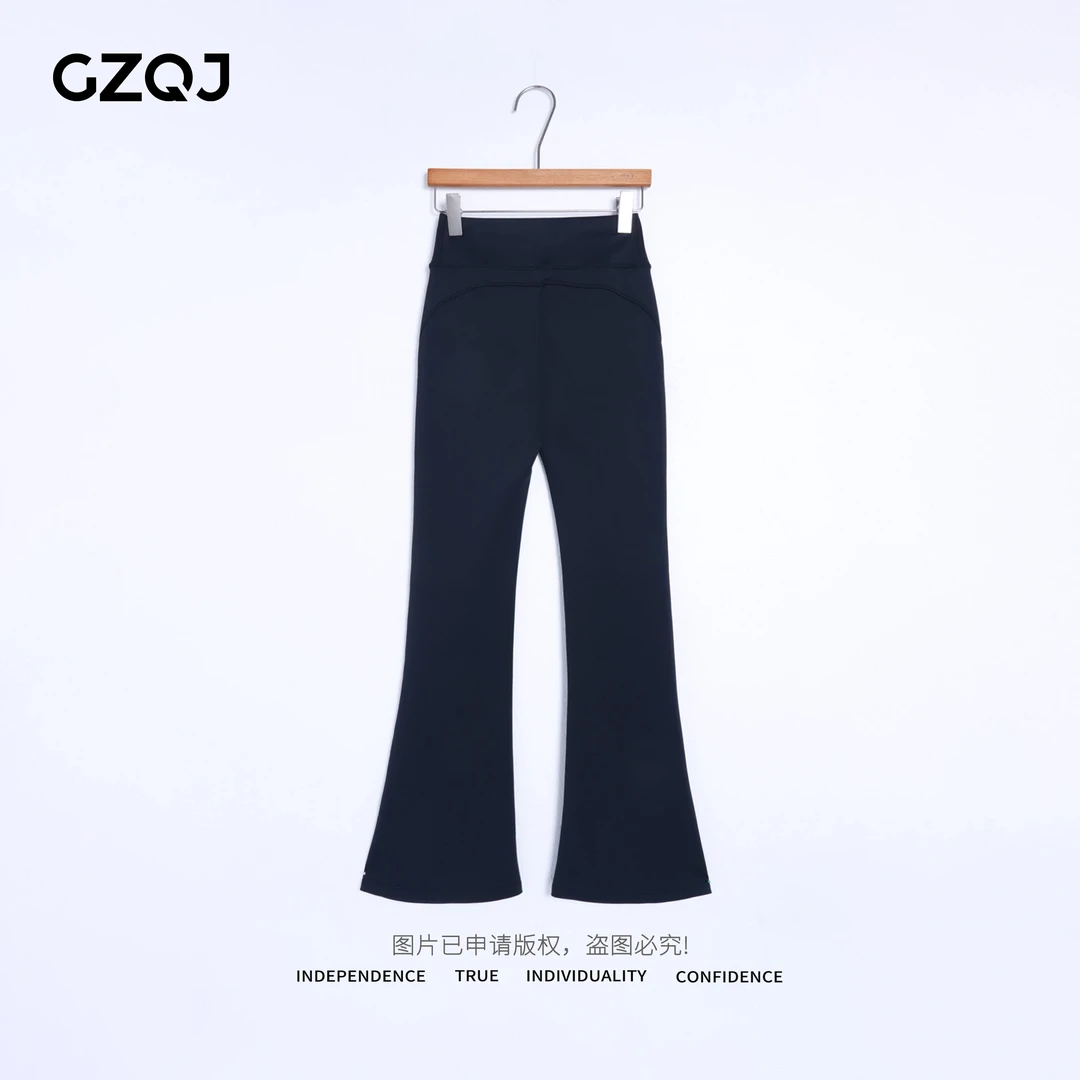 老琴私服 欧若风时尚设计感舒适垂感喇叭裤子女 6118