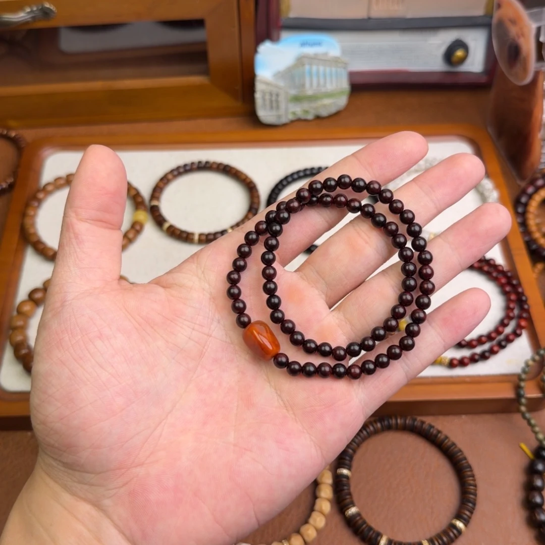 檀香紫檀（小叶紫檀）手串未镶嵌