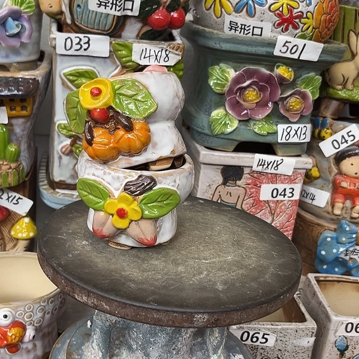 粗陶材质多肉花盆