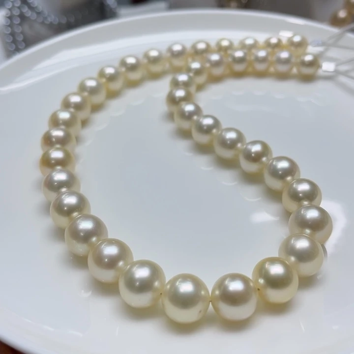 海水珍珠项链银S925镶嵌