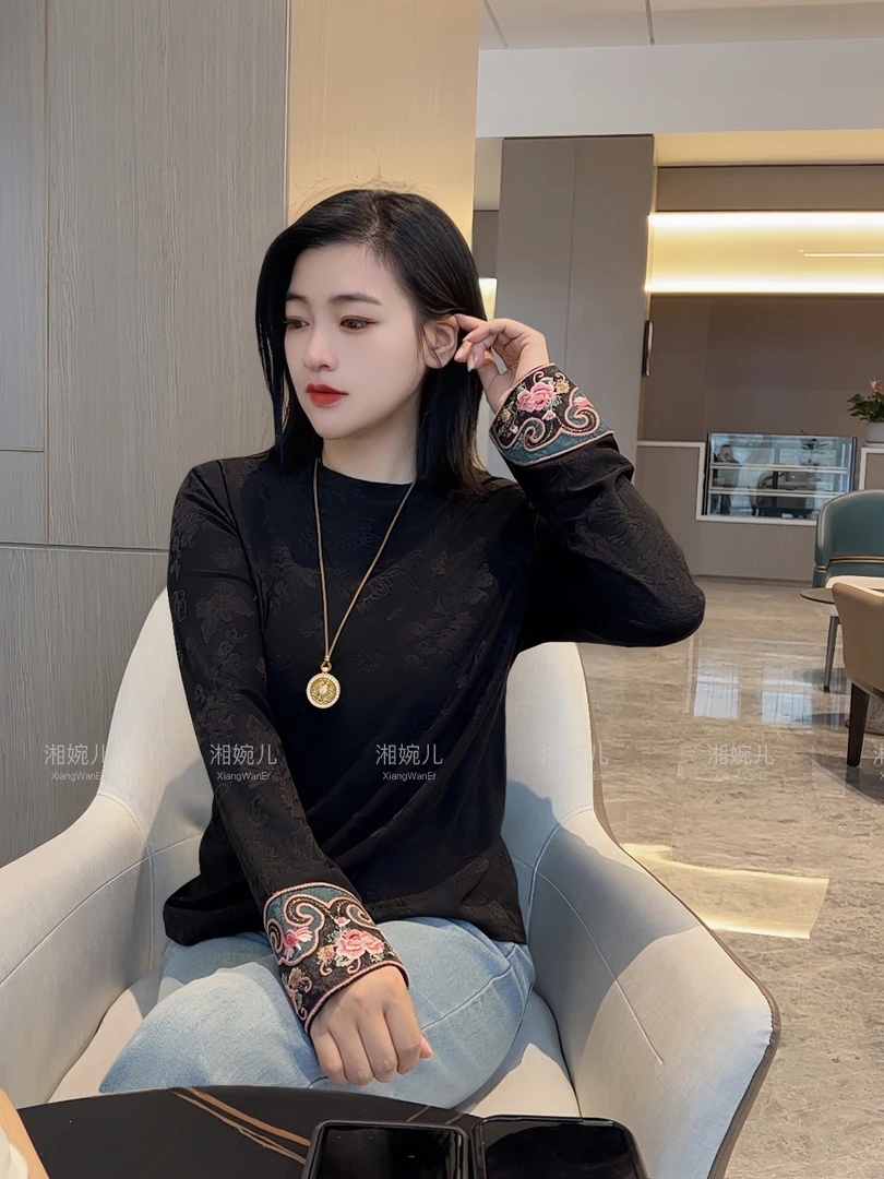 2025春季新款『云袖』  新中式国风精致显白百搭显瘦高级款打底衫女