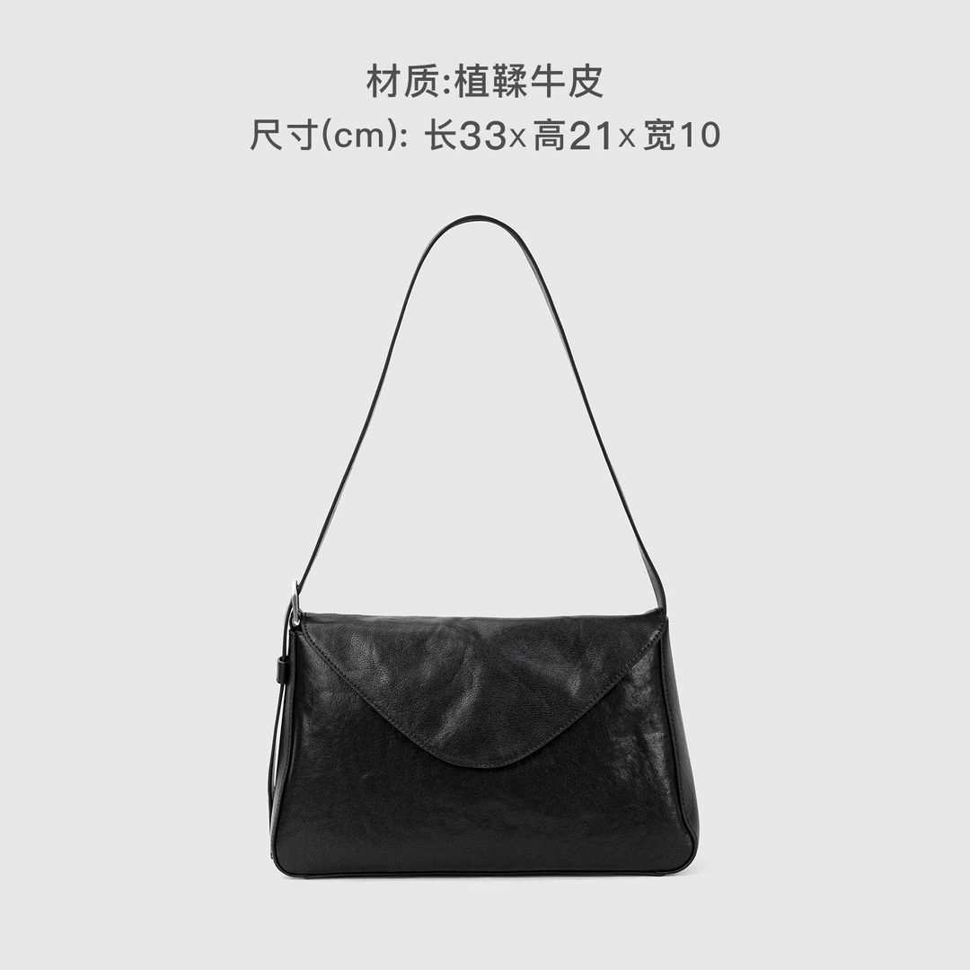 时尚单肩10B24黑色轻奢斜挎女包