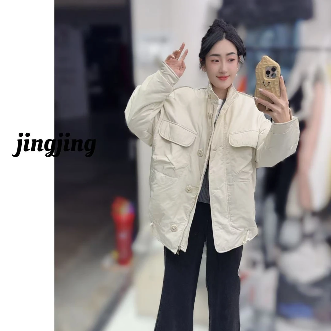 早春新款休闲百搭大兜棉服（1236）