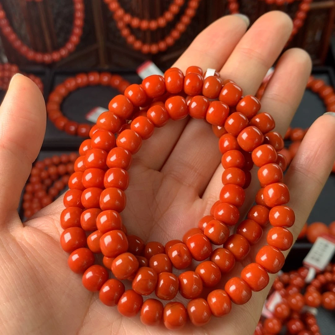 手链未镶嵌南红玛瑙7m佛珠糖