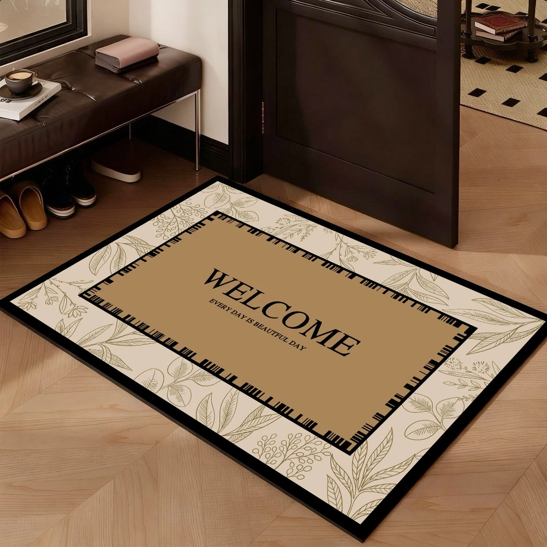 181【60*90】轻奢复古硅藻泥入户门多功能收纳地垫家居用品