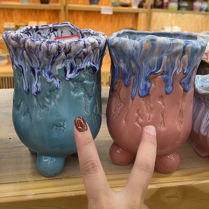 福利品。9.99包邮陶瓷花盆