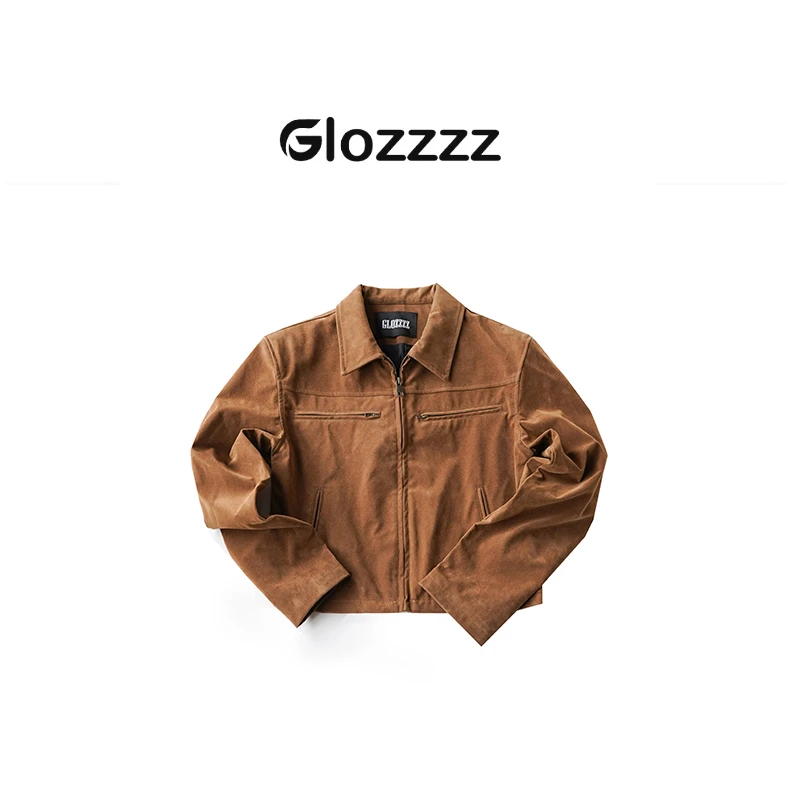 【Glozzzz】 克鲁街区 翻领人工麂皮绒美拉德色系短款夹克外套928-1